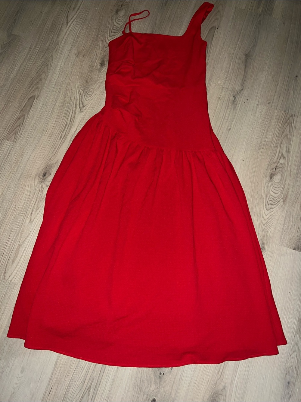 SHEIN Red Midi Dress Size L | US 8–10